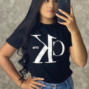 Camiseta Negra Estampada
